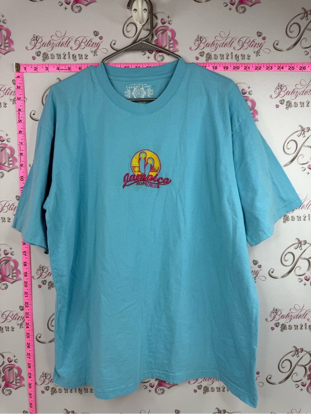 Casual gear T-shirt no problem Jamaica Graphic Tee in Aqua Blue